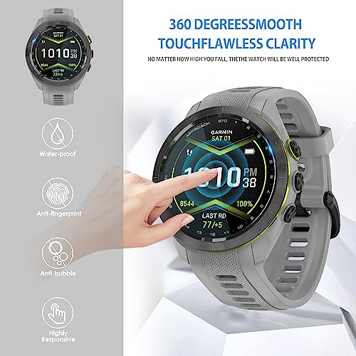 Diruite 4-Pack Screen Protector for Garmin Approach S70 42mm Tempered Glass Screen Protector - Image 3
