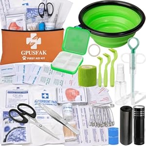 GPUSFAK Pet First Aid Kit for Dogs & Cats...