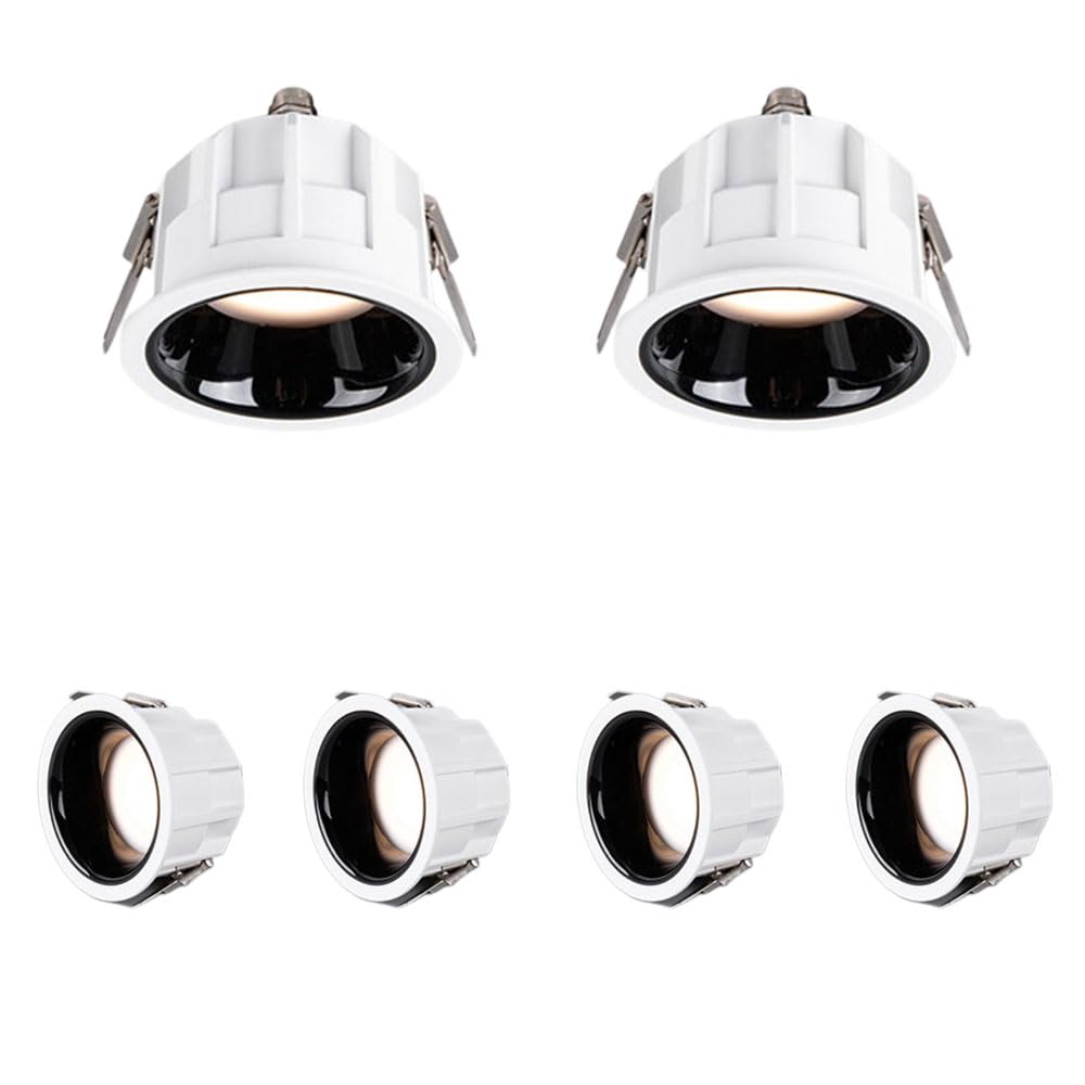 3,3 Pollici 7W 10W LED Faretto da soffitto da Incasso Pannello Sottile in Alluminio, Faretto antiruggine Faretto da Doccia IP65 Impermeabile per luoghi umidi Interni Confezione da 6, 3000K (B7w-3500K