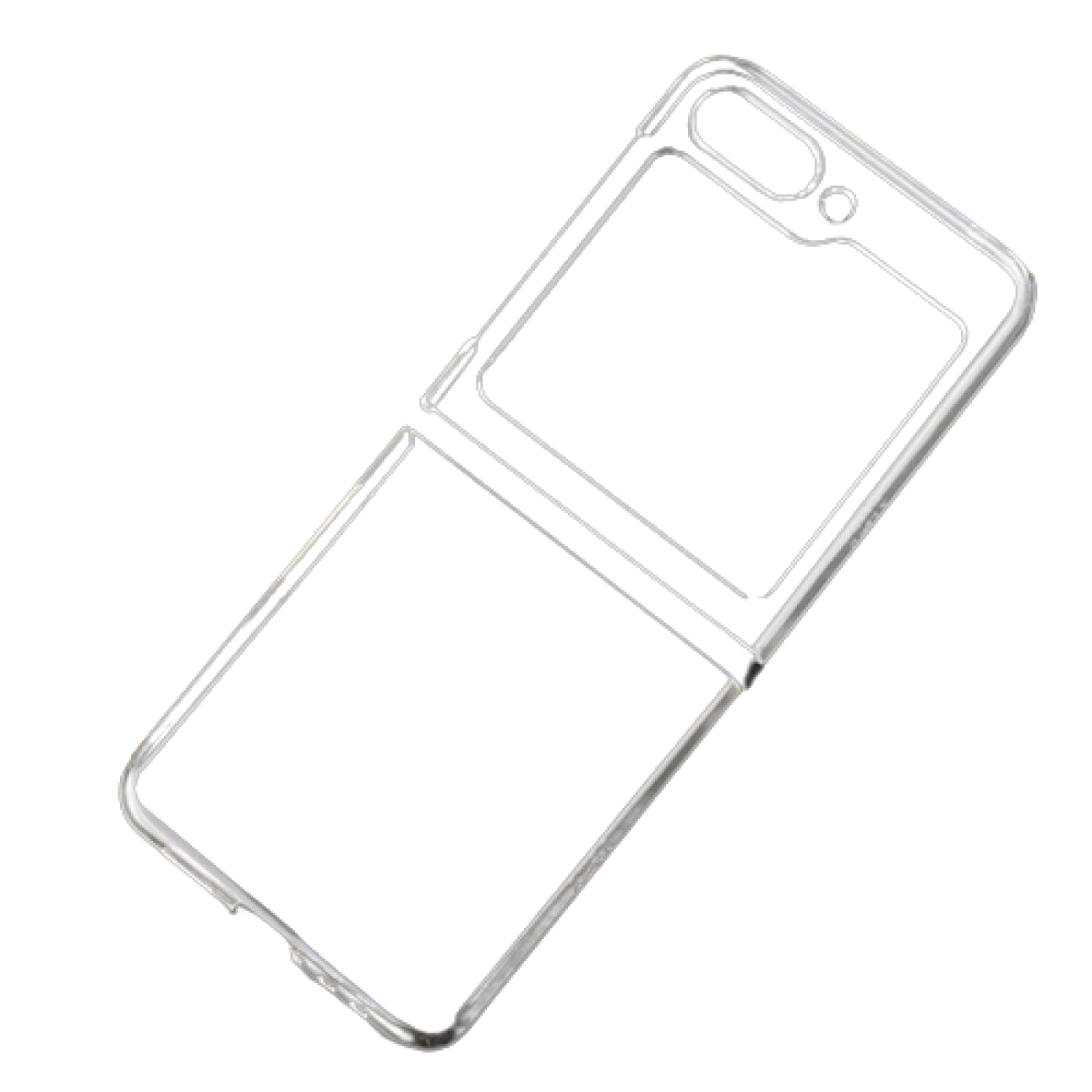 T TECLUSIVE Luxury Slim Transparent Case Cover Compatible for Galaxy Flip 6 | Shockproof Protective Hard Crystal Clear Transparent Cover with Camera Protection for Galaxy Z Flip 6