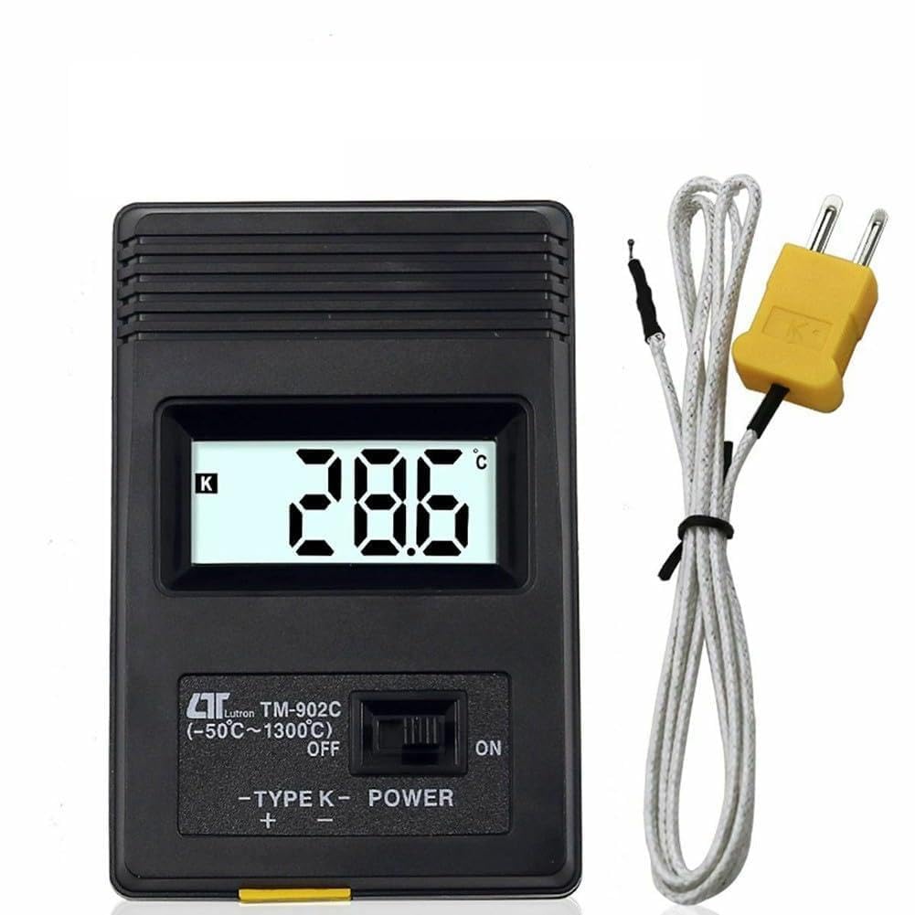 K Typ Thermoelement, digitales Temperaturmessgerät TM-902C mit Sonde für -50 C bis 1300 C, LCD-Display für Industrie und Labor