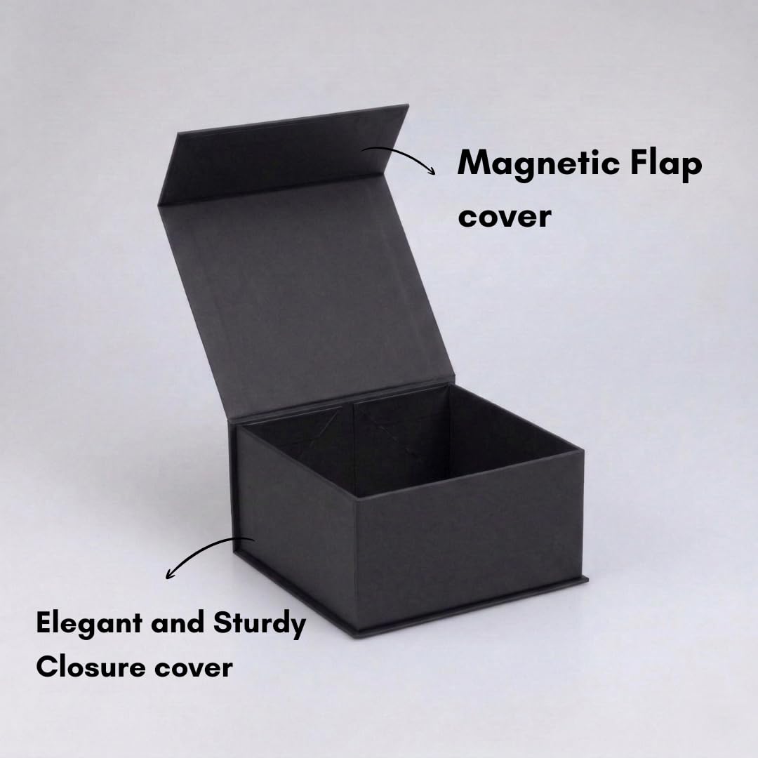 Boîte Cadeau Magnétique – Lot de 25 boîtes rigides en carton | 10 x 10 x 7 cm | Fermeture magnétique | Coffret cadeau pour mariage, Noël ou anniversaire (unisexe) | Cadeau de luxe personnalisable
