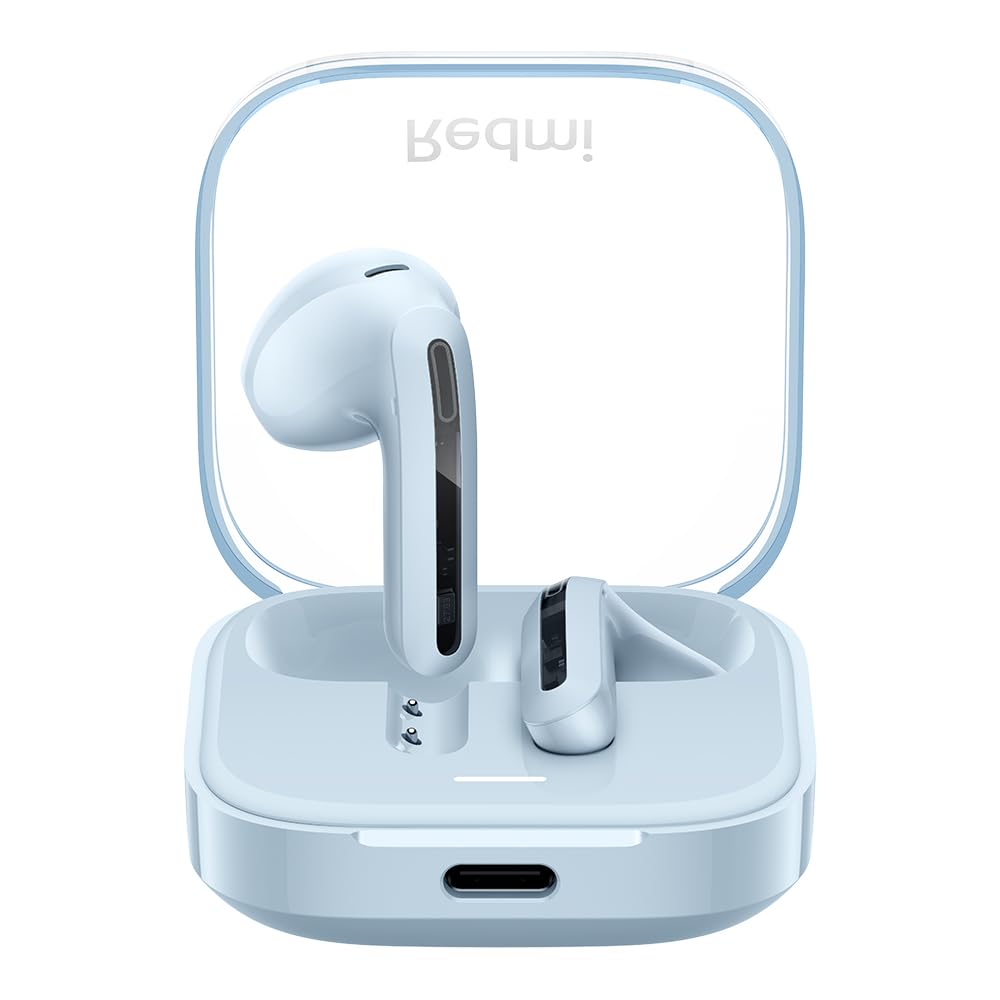 XIAOMI XIAOMI Redmi Buds 6 Active–Auricolari wireless Bluetooth semi-in-ear,Riduzione del rumore a doppio microfono,Fino a 6h+30h di durata della batteria, Bluetooth 5.4, Google Fast Pair-blue
