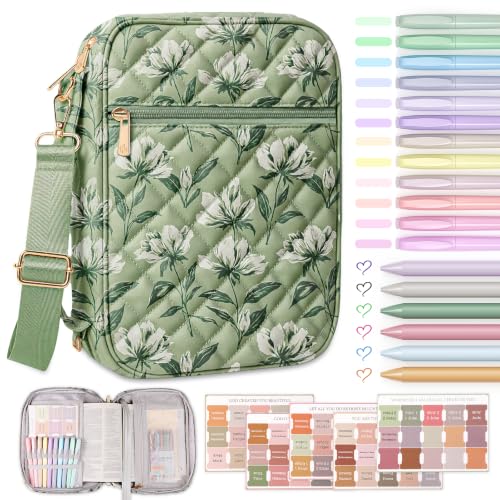 BellaHold Bible Cover Case with Shoulder Strap, Large Bible Bags for Women