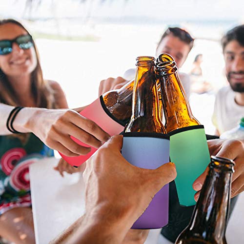 Slim Can Cooler Sleeves, 12Oz Skinny Blank Neoprene Beer Can Cooler, Soft Insulated Reusable Diy Personalized Cooler For Water Bottle Soda, For Parties Weddings Events (Bright, 12) #TOP3