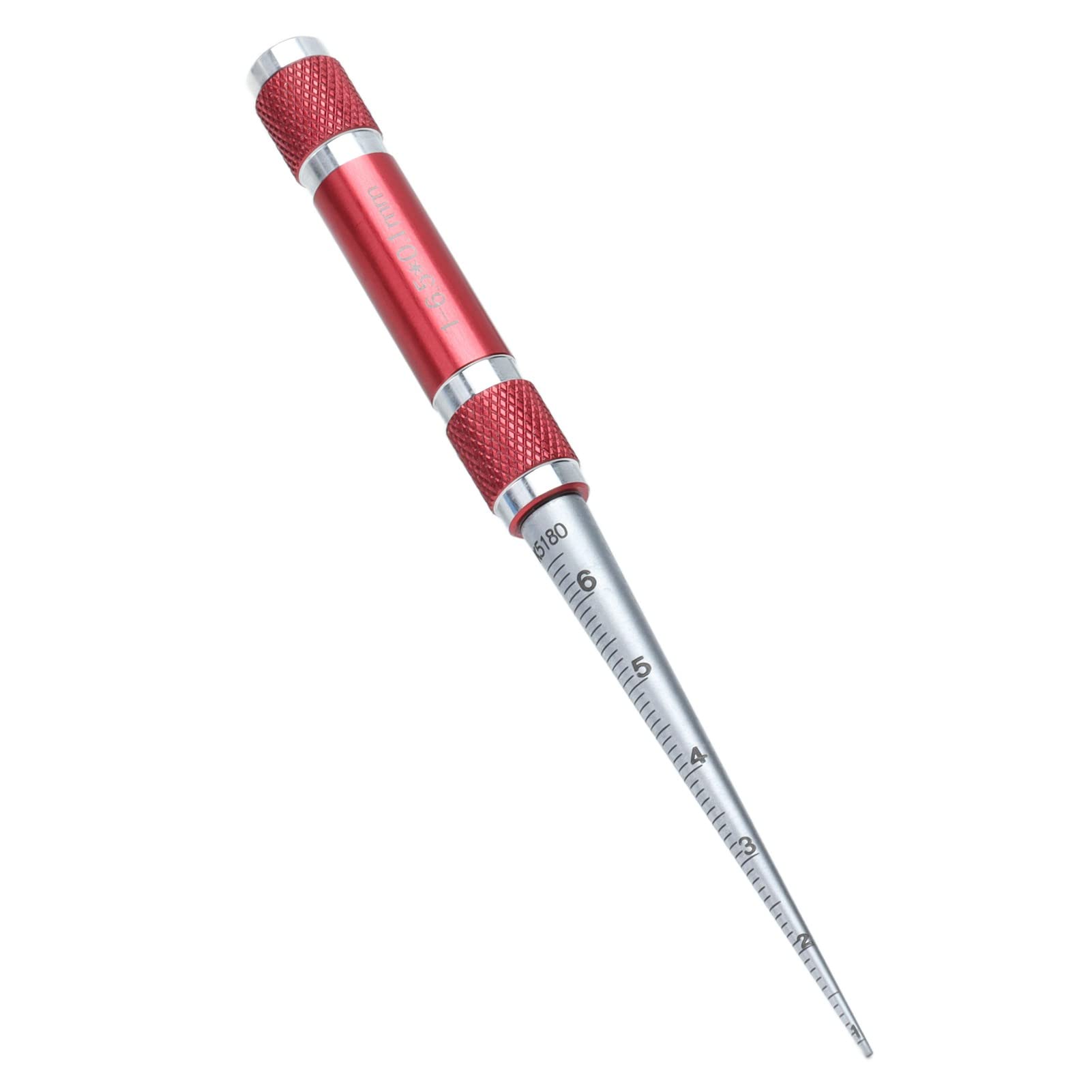 Calibre de apertura de acero inoxidable, regla de agujero cónico, herramienta de medición de diámetro interior de 1 a 6,5 mm