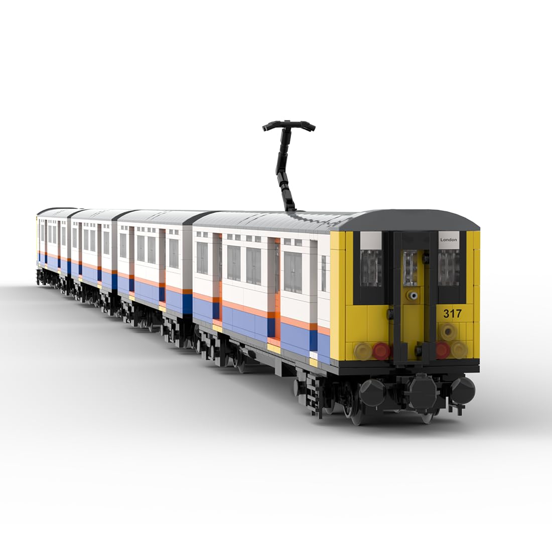 British Rail Class 317 - Blocchi da costruzione Overground, set di treni a vapore per ferrovia e ferrovia, compatibile con set di treni, set di treni elettrici per adulti, 2321 pezzi