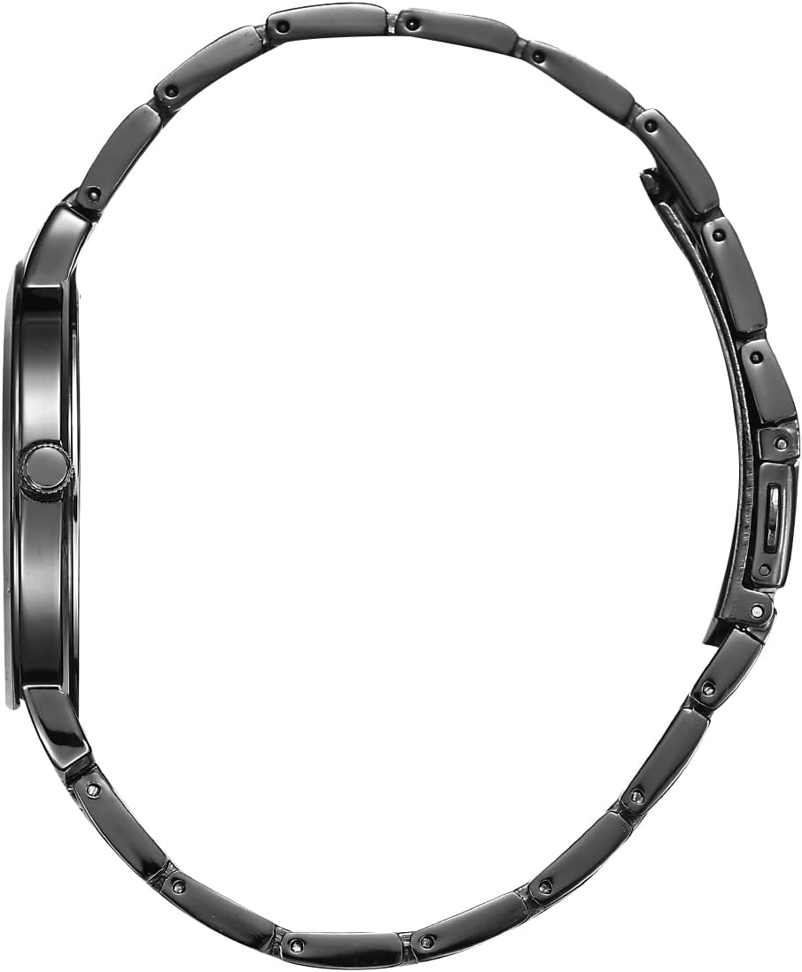 Perry Ellis Slim Diamond Men’s Watch – Round Green Dial, Gunmetal Alloy Band, Water-Resistant Analog - Image 3