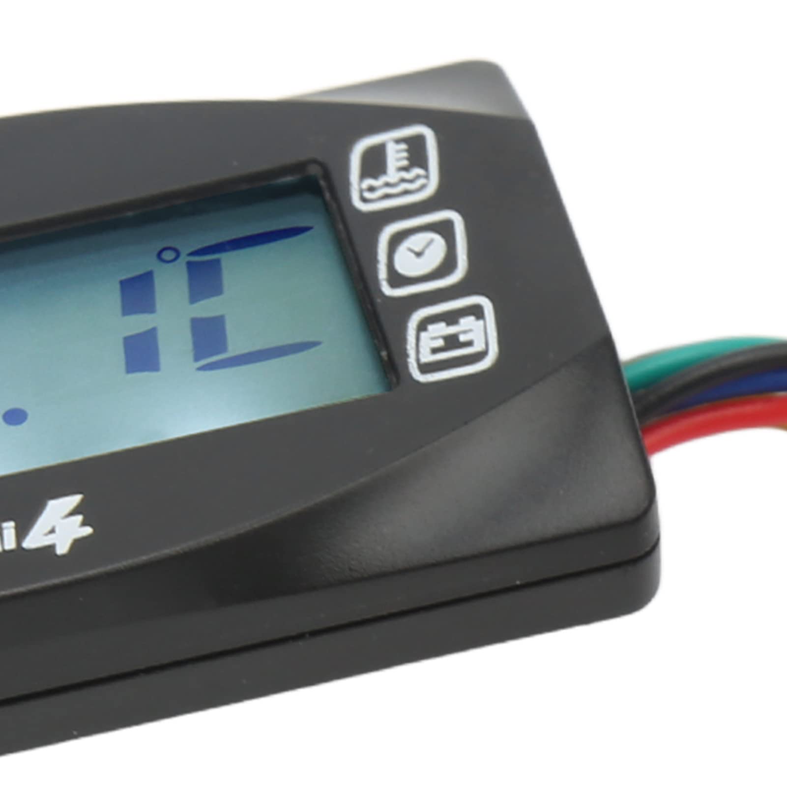 HEEPDD Motorrad-ltemperaturanzeige, Universal-DC-12-V-LCD-Bildschirm, Starke Helligkeit, Motorrad-Spannungsmesser, Wasserdicht Motorrder (M14*1,25)