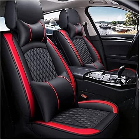 TINGMEI Car Seat Cover Sets For M-itsubishi Montero 2000-2023,Waterproof Leather Full Set Vehicle Cushion Cover Front Rear Seat Protectors Accessories Cover