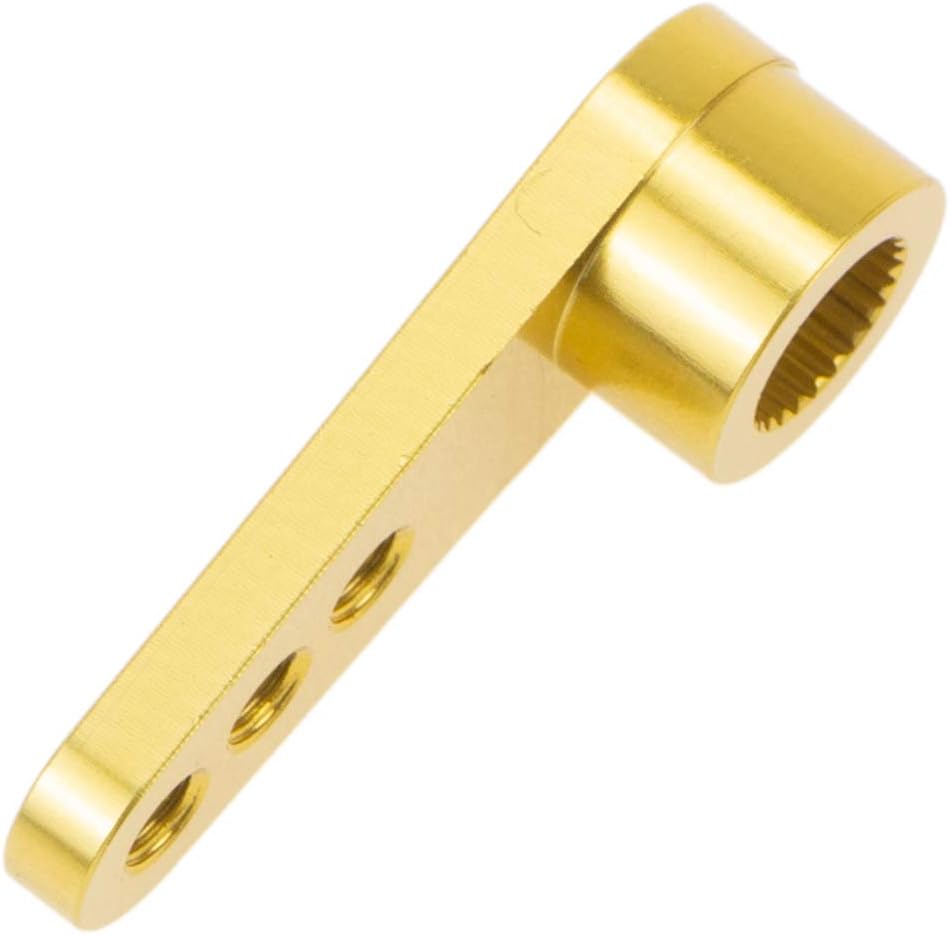 Aluminum 28.5mm 25T Teeth Tooth Steering Half Servo Arm Horn for 1/10 Rc Hobby Model Car/Boat Futaba Traxxas Slash,Pack of 2, Cojoys (Yellow)