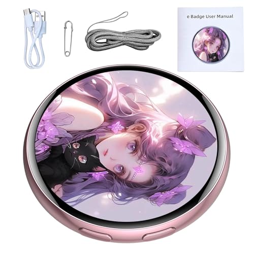 Insignia de pantalla electrónica portátil para decoración de bolsas en festivales ACG