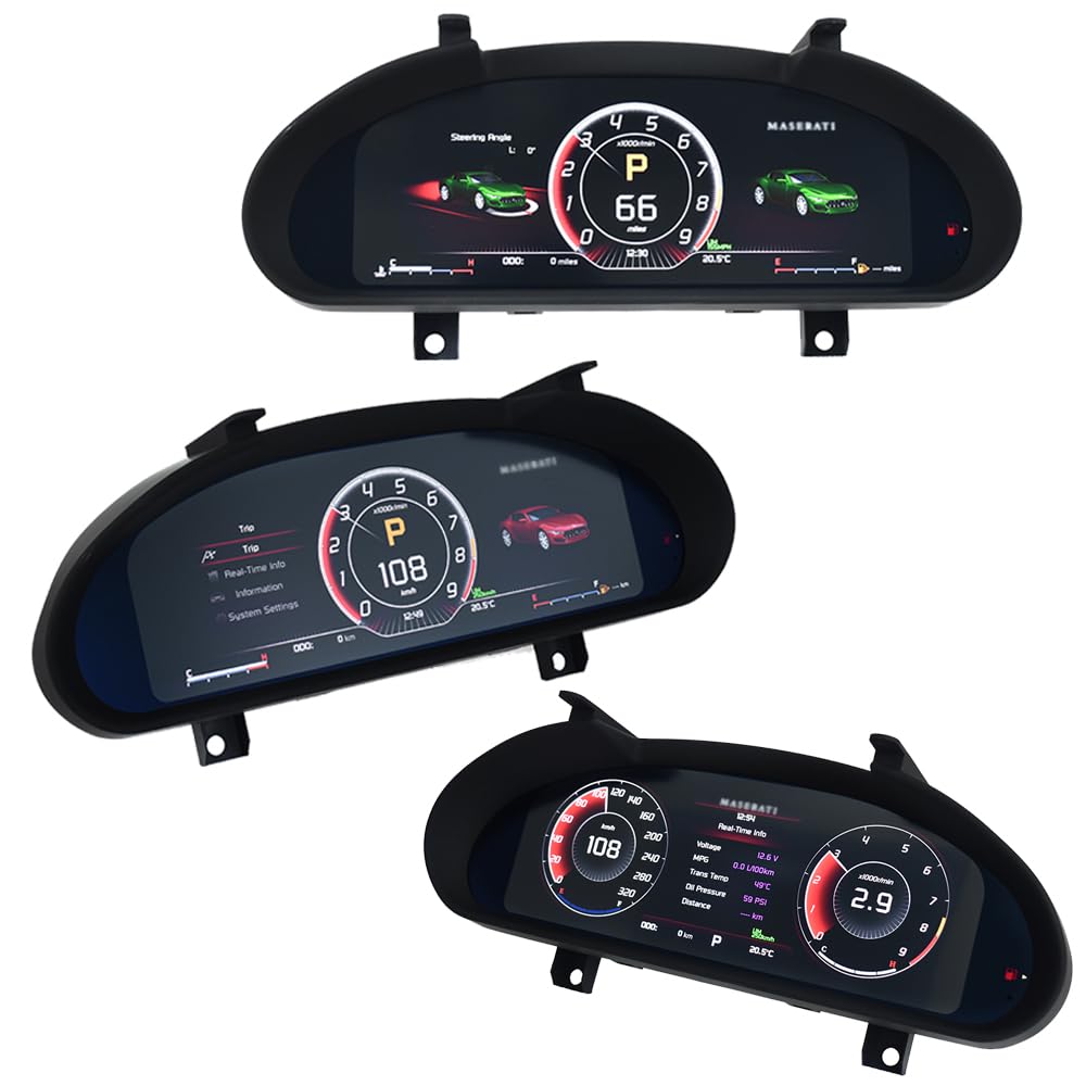 Medidor de racimo digital para coche de 12,3 pulgadas para Maserati GT/GC GranTurismo 2007-2017 Variant Virtual Cockpit Entertainm