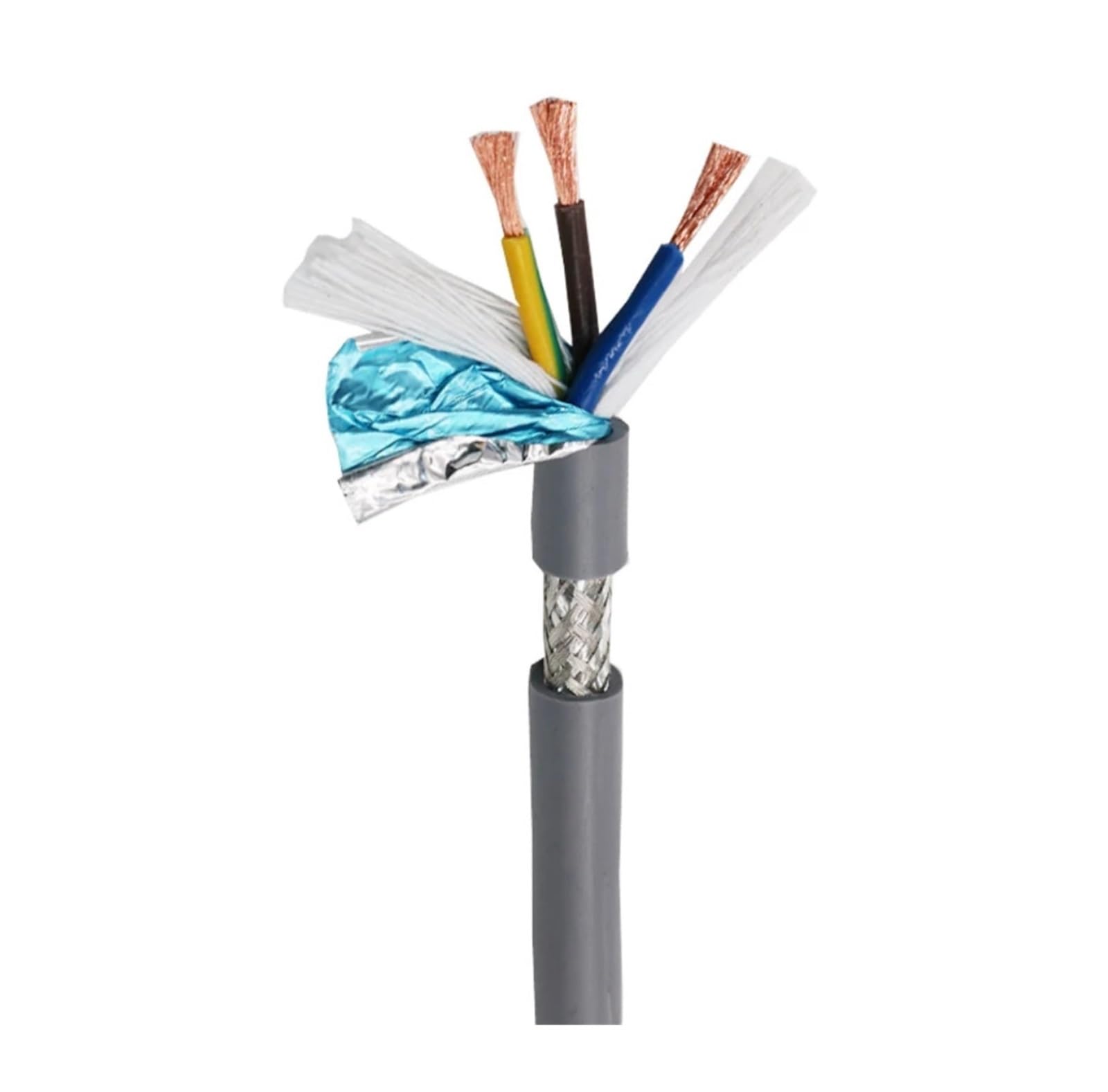 20/18/22AWG 2-20 żył Ekranowany kabel holowniczy o długości 5 m | Elastyczny drut PVC TRVVP Odporność na zginanie drutu miedzianego(10 cores,20 AWG)