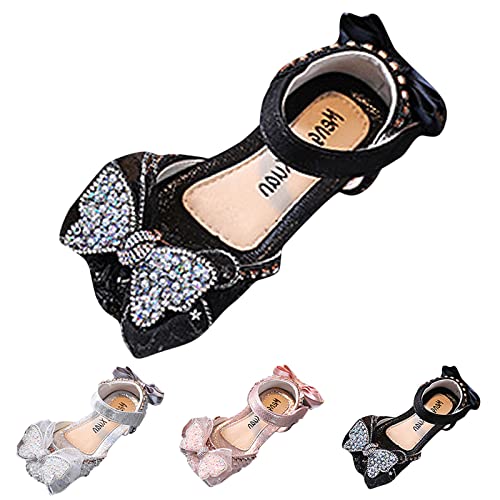 Princess Sandals For Girls Fashion Spring And Summer Girls Sandals Dress Dance Show Princess Shoes Flat Bottom (Pink-1, 6 Toddler)2