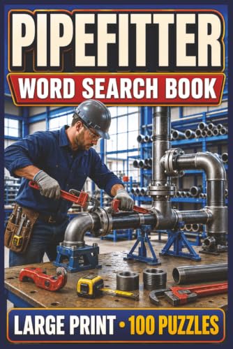 Pipefitter Word Search Book: Large Print Puzzle Collection with 100 Puzzles and 2000 Unique Words on Pipe Systems, Tools, and Workshop Life (Trades Series) image 2