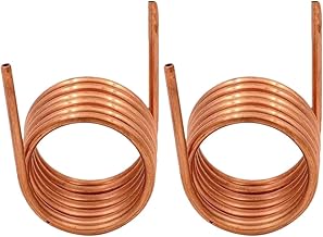 iplusmile Tubo de Cobre de Bobina de 2 Peças para Tubo de Refrigeração de Ar Condicionado Tubo de Tubo Redondo Costura Tubo de Cobre de Bobina para Refrigerador de Ar Condicionado