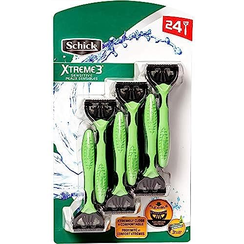 Schick Xtreme 3 Sensitive Disposable Razor (24 Count/Sensitive Skin)