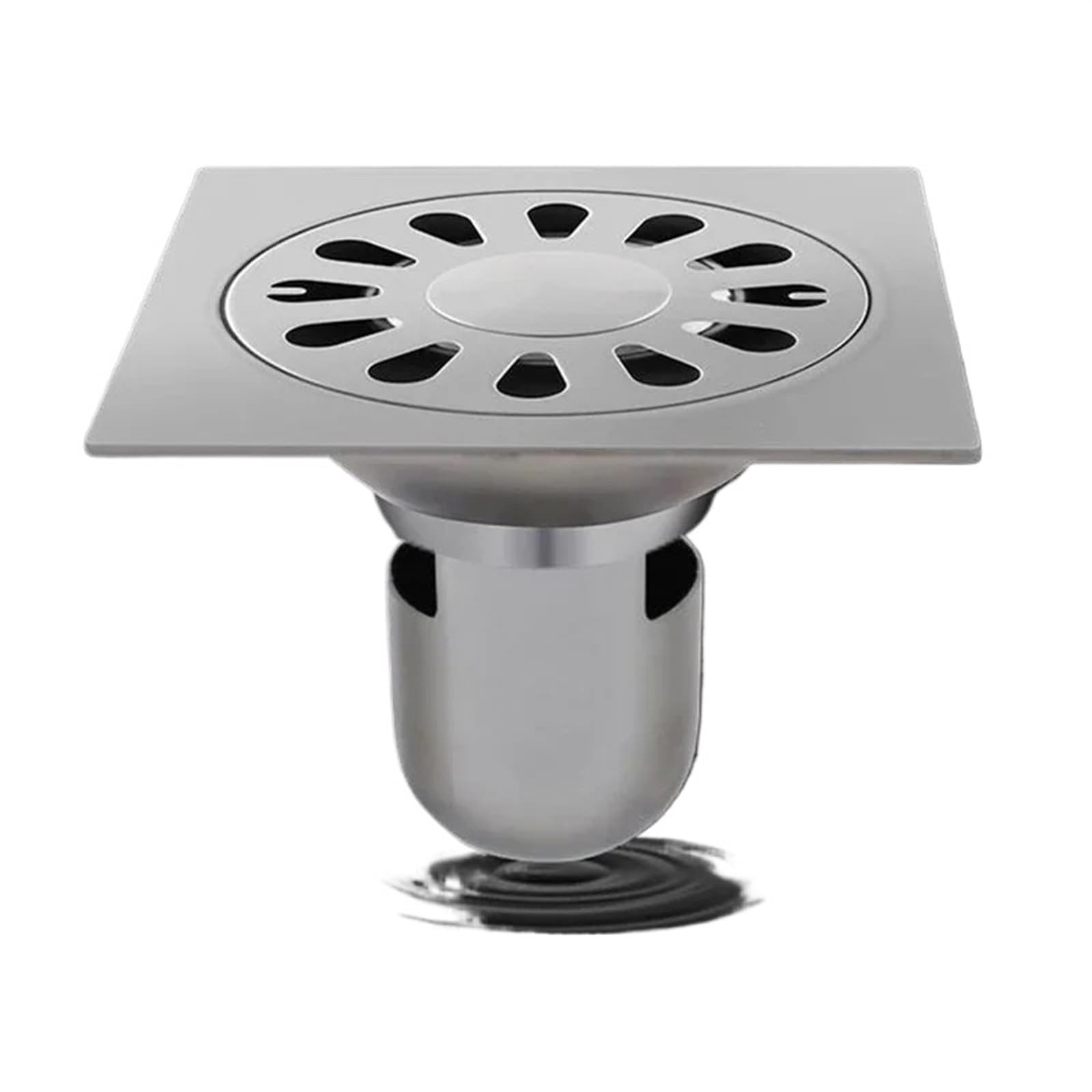 Égouttoir de sol en acier inoxydable de salle de bains au design contemporain