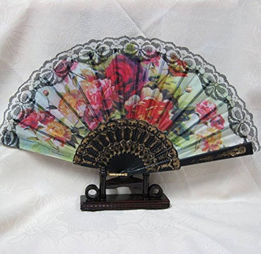 Amazon.co.jp: スペイン風 扇子 扇子レース付き・センス