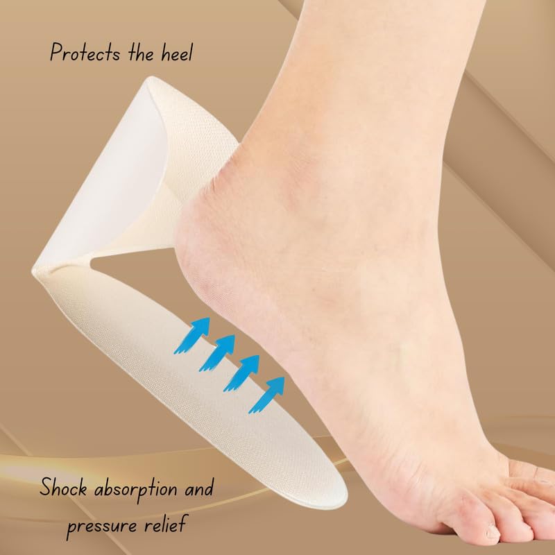 Wonder Care 2pcs (1 pair) Shoe Insole Heel Cushion Pad, Self Adhesive Reusable High Heel Grips for Losse Shoes, Shoe Bite Protectors, Heel Liners for Comfort & Heel Pain Relief - Image 6 thumbnail