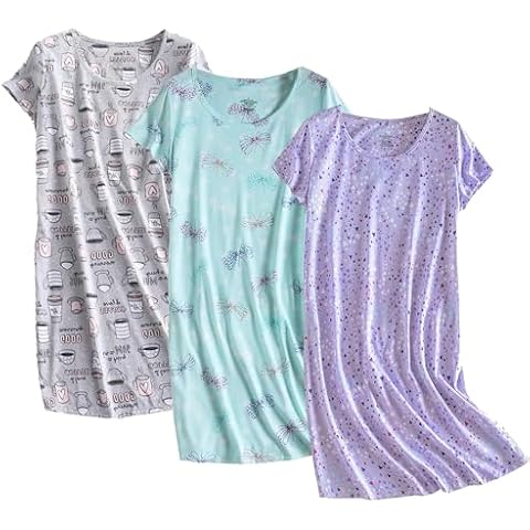 Inadays Women's Cotton Nightgown 3 Pack Cover