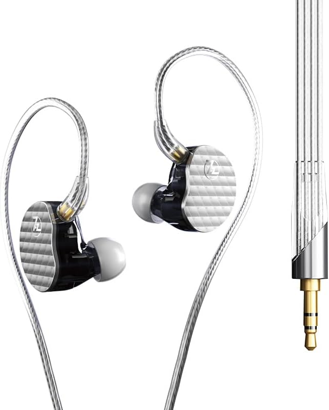 7HZ FIVE 10mm Dynamic in-Ear Headphone with 0.78 2Pin Detachable Cable (4.4mm plug), Black