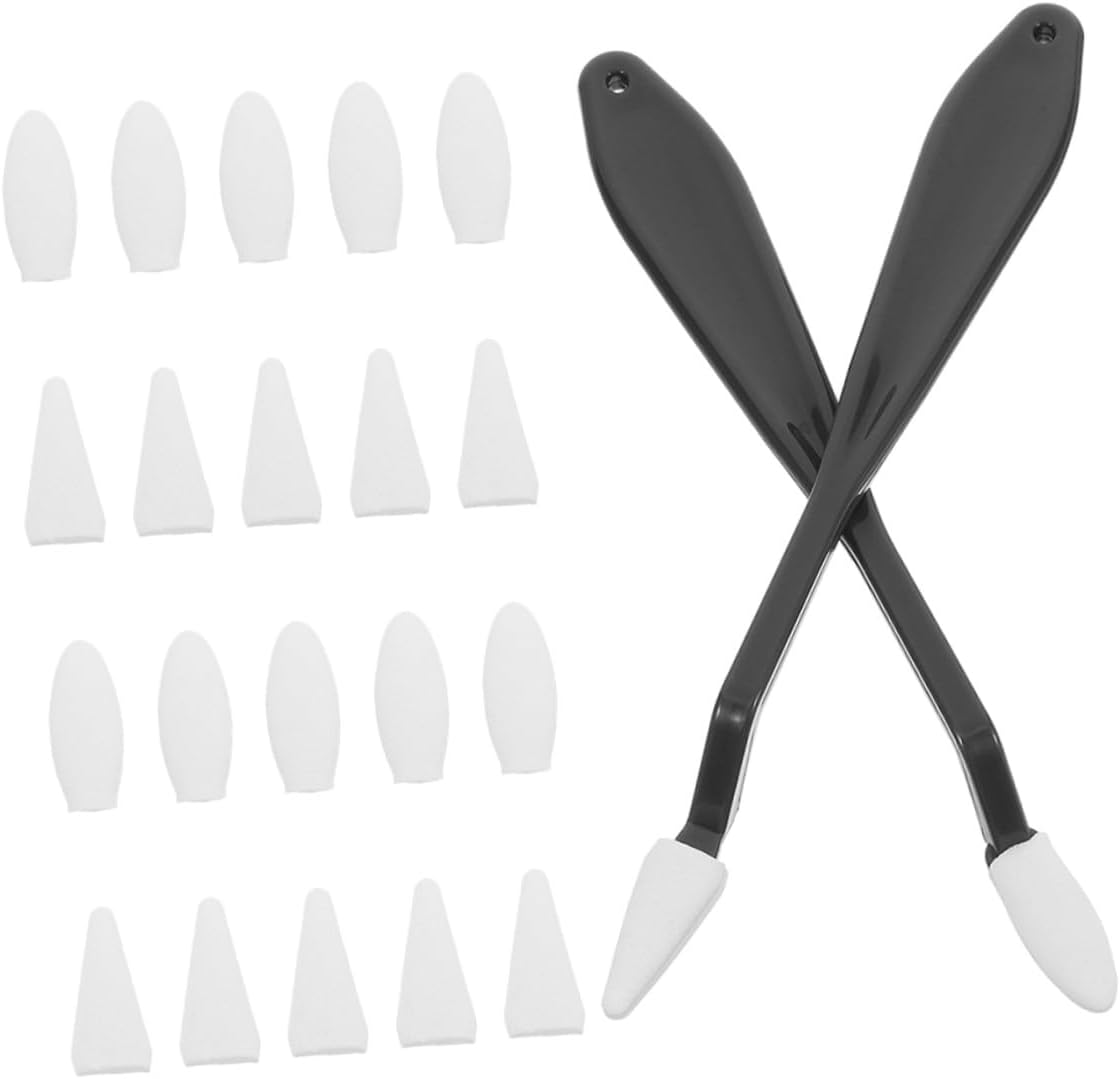 OHPHCALL Blending Stumps Set with Replacement Tips, Black Paper Art Sketch Eraser Brush for Students, Highlight Detail Drawing Blenders for Fine Art and Sketching