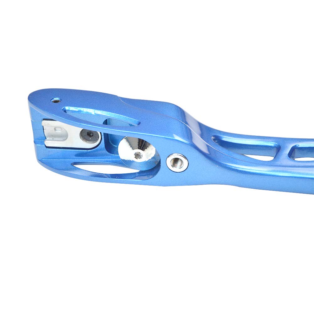 Poignée d'arc Classique Arc Recourbé Poignée en Alliage d'aluminium Poignées d'arc 25" de Takedown ILF Droitier pour Le tir à l'arc Tir à la Cible Accessoires de Chasse (Bleu)