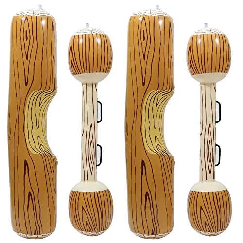 ERSTUME 2 Pcs Set Inflatable Floating Row Toys, Floaties for Pool, Water Toys Aerated Battle Logs, Adult Pool Party Water Sports Games Log Rafts