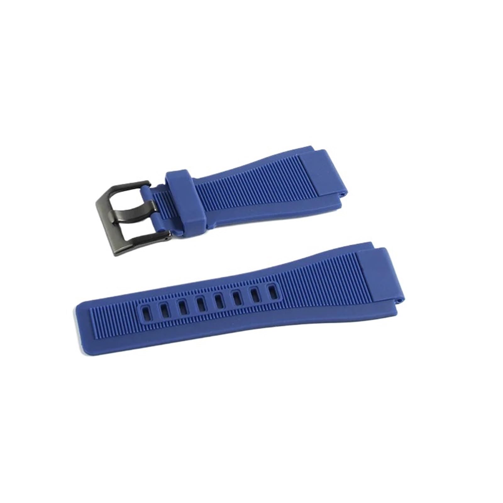 Bracelet silicone 24 mm bleu de qualité supérieure compatible Bell & Ross BR-01
