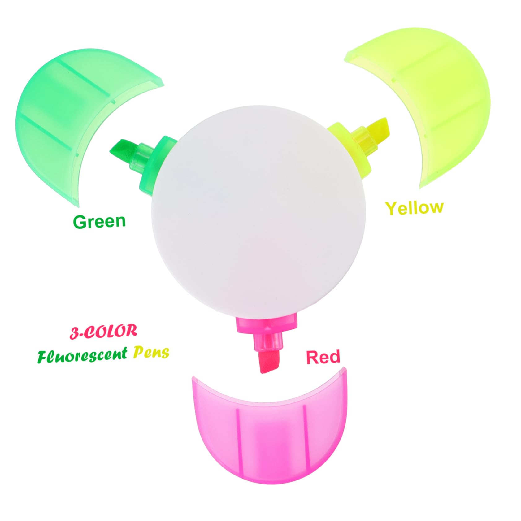 HOMSFOU 3 Set Evidenziatori Fluorescenti Colorati Per Scuola E Ufficio Leggeri E Compatti Per Creatività 5 Pezzi * 3