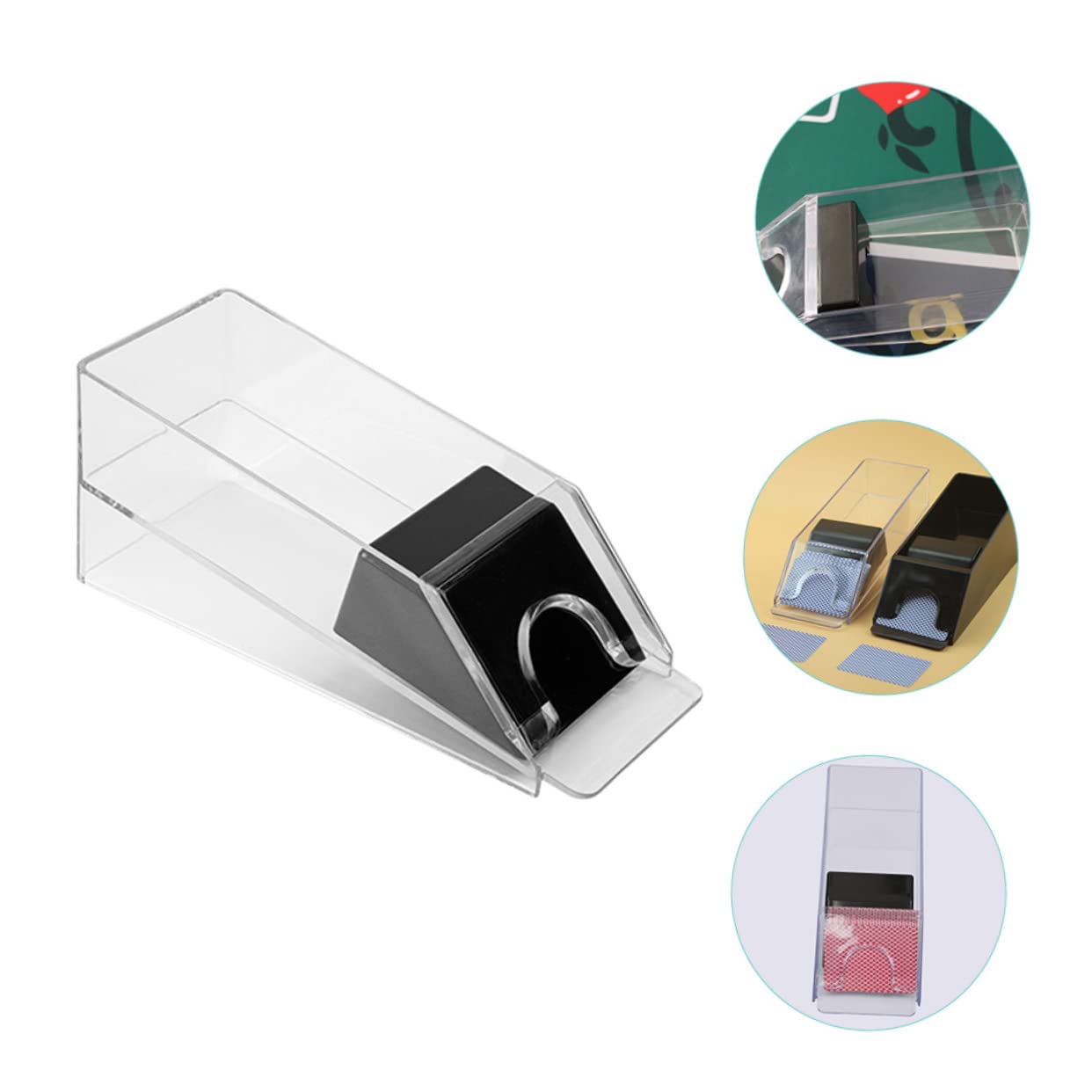 Homoyoyo Distribuidor De Cartas Zapato Reutilizable De Acrílico Portátil Repartidor De Tarjetas Resistente Al Desgaste para Uso El Hogar