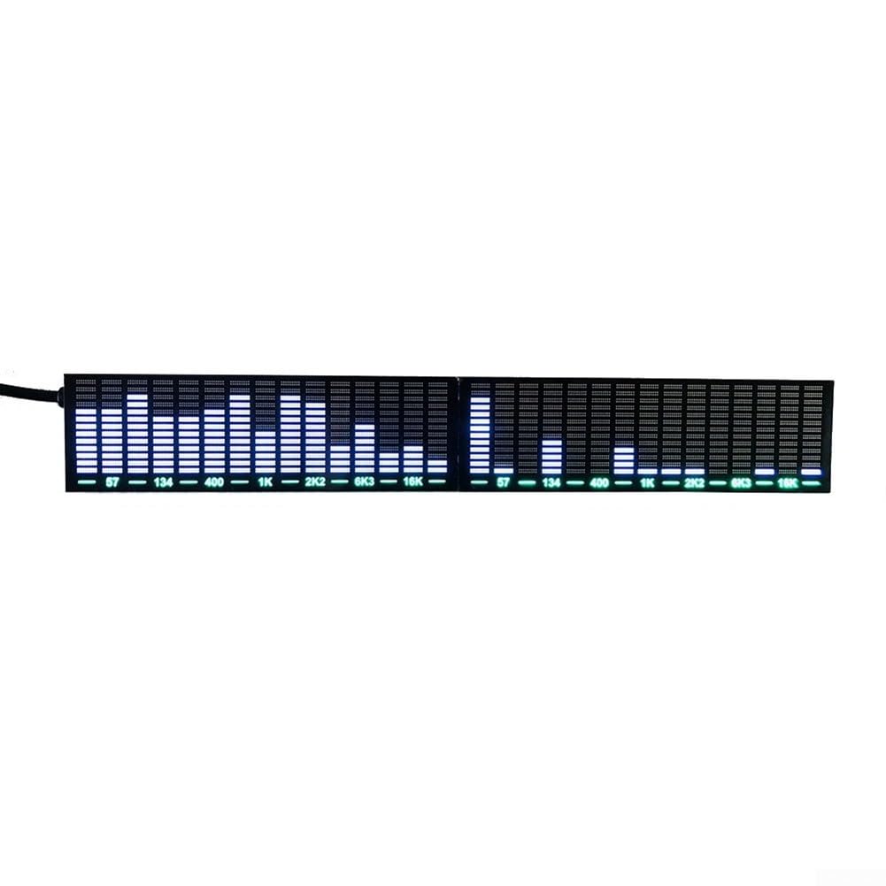 Modulo di visualizzazione audio a doppio canale, misuratore di livello sonoro alimentato di tipo C con pickup microfono, regolazione della luminosità a 7 livelli per ambiente e arredamento,