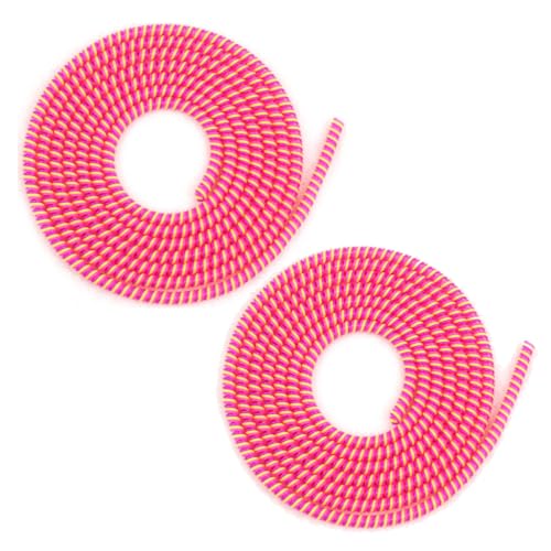 Image of J'TTON Spiral Triple Color (2 Pcs) 1.4 Meters Each-Full Size Cable Cord Charger Protector Saver Winder for iPhone & Android Charging Cables (Red)