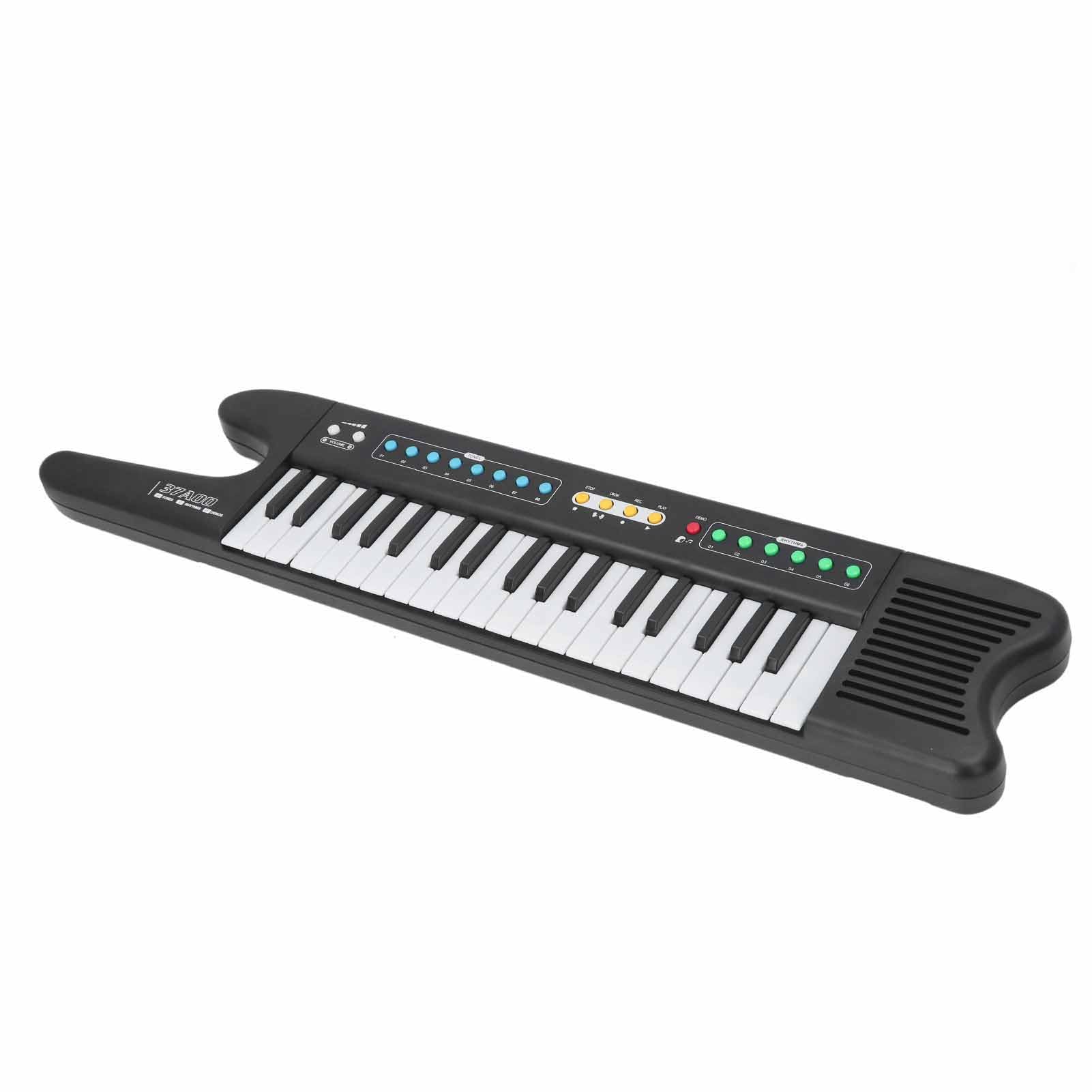Tastiera per per Bambini, Elettronica a 37 Tasti con Microfono, Tastiera Musicale per Bambini Modalità Didattica Funzione di Registrazione Giocattolo Educativo per l'apprendimento Precoce