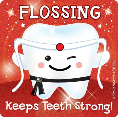 SmileMakers Glitter Teeth Stickers - Prizes and Giveaways - 75 per Pack