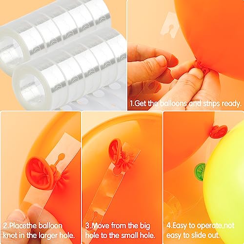 Image of Balloon Arch Kit, 20 Rolls Balloon Arch Strip Kit for Garland, 164 Ft Balloon Tape Strip Double Hole, 1000 Dots Glue Point Tape for Birthday Valentines Wedding Graduations Party Decorations