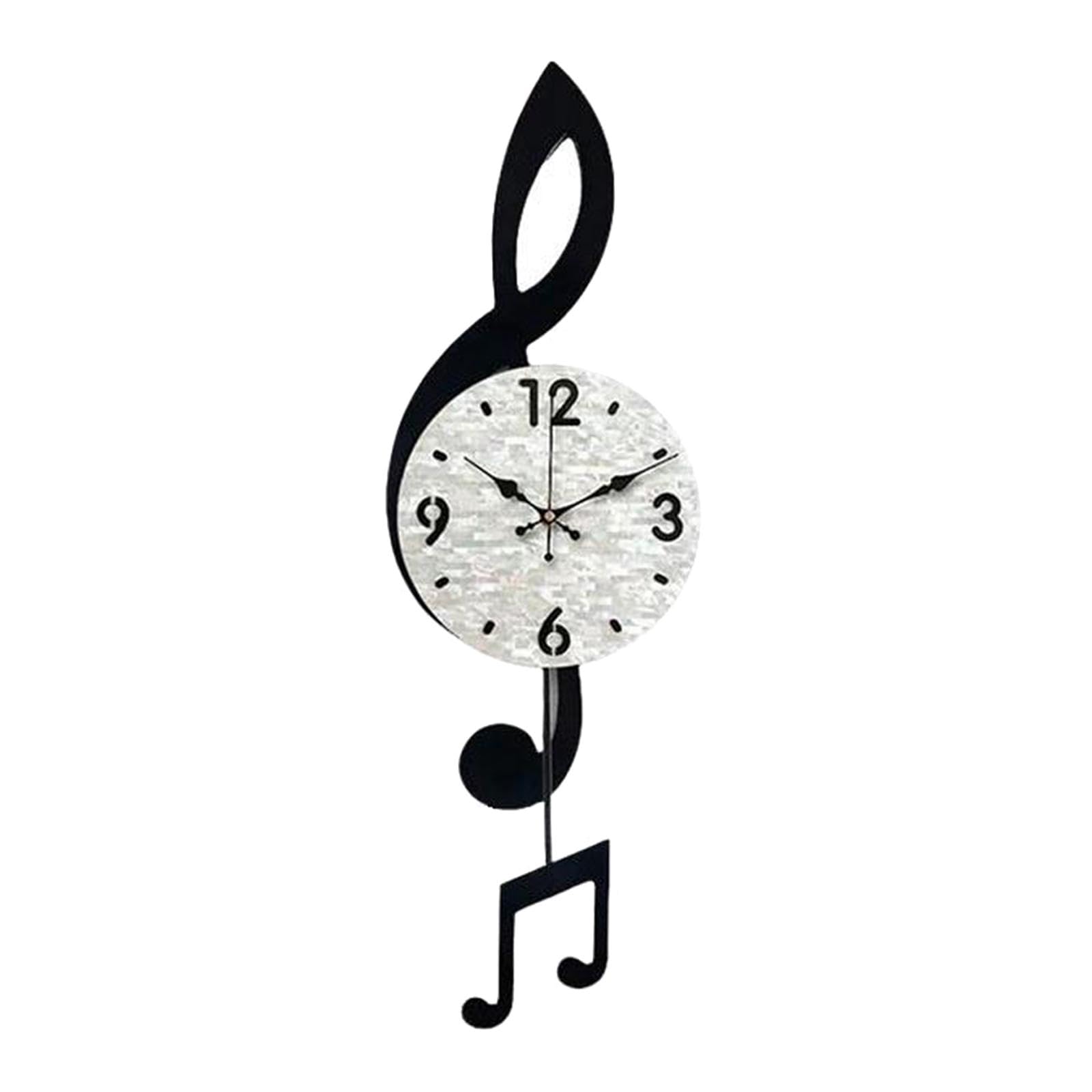 Horloge murale musicale silencieuse acrylique design chiffres arabes