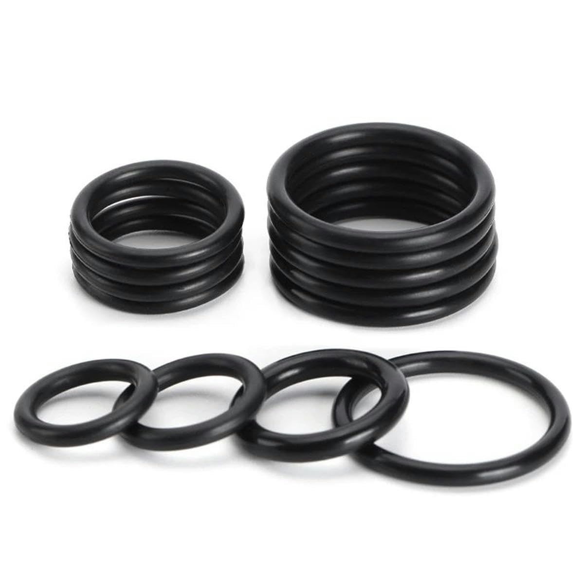 Guarnizione O-ring nera da 2,5 mm diametro esterno 9-250 mm NBR Gomma nitrilica per automobili rotonda tipo O Rondella di tenuta resistente all'olio ID 4-245 mm-215 x 210 x 2,5 mm-30 pezzi