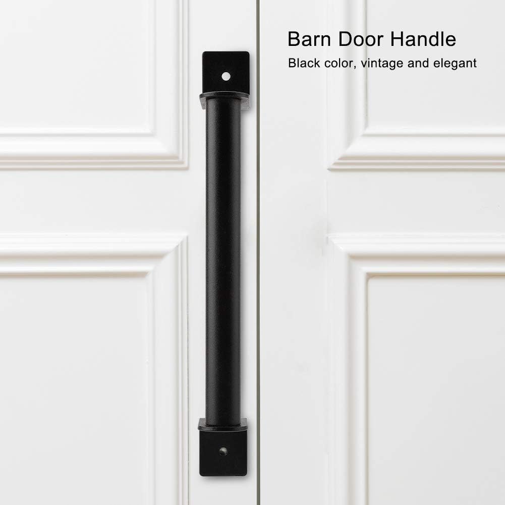 Black Heavy Duty Carbon Steel Sliding Door Pulls Handle for Sliding Barn Door Closet Cabinets Wooden Gate Hardware