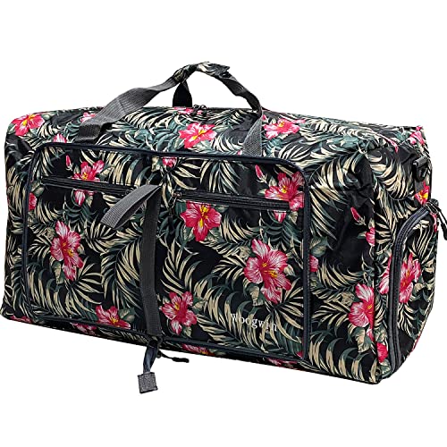 Image of Woogwin Travel Duffel Bag Large Foldable Waterproof Overnight Bag for Beach Swim Bags Pool Sports Gym