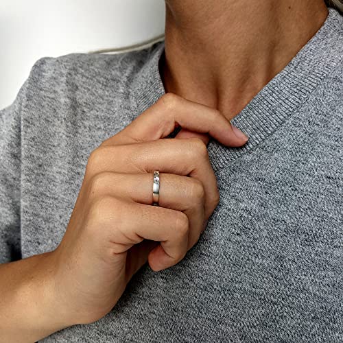 Silverly Engraved Hope Faith Love Sterling Silver Rings For Women And Men - Inspirational Women's Promise Ring - Classic Wedding Band- 925 Solid Silver Stacking Rings Jewellery #TOP2