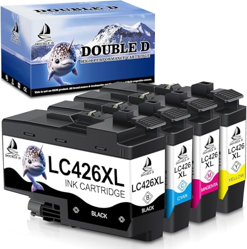 DOUBLE D LC426XL Patronen für Brother LC426XL kompatibel mit Brother MFC-J4540DW MFC-J4540DWXL MFC-J4335DW MFC-J4340DW 4er Pack