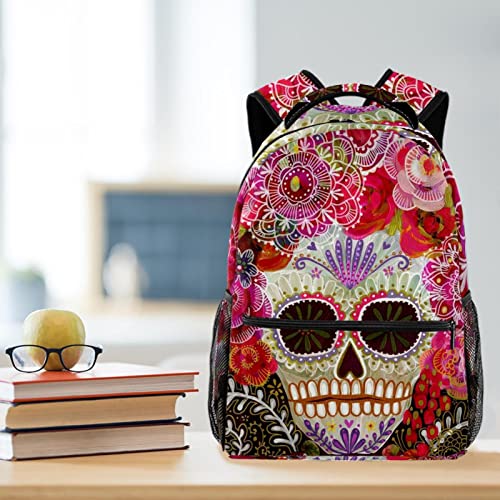 Sac à dos fleurs et chien mignon Couleur 4 pour les cours, les sorties et le lycée