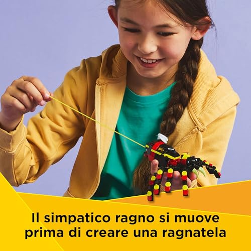 Creator 3 in 1 Animali Selvatici: Ragno Trasformista, Giocattolo Trasformabile in 3 Diverse Figure come Scorpione e Serpente Snodabili, Giochi Creativi per Bambini e Bambine da 7 Anni 31159 - Lego - Immagine 4