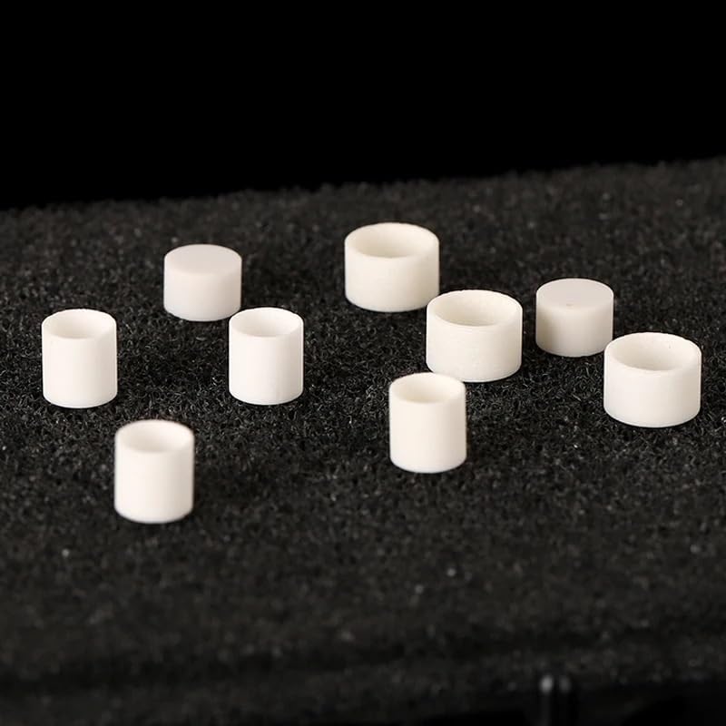 10 crisoles de alúmina con tapa, 99,5% puros | Durable, resistente a altas temperaturas, for uso en laboratorio de análisis térmico(D6xH4mmWith lid)