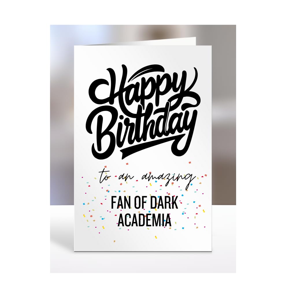Card for fan of dark academia, Happy Birthday Gifts for Men or Women, Him, Her, Presents for Christmas, Appreciation, To an amazing, A5-169_58 — image 1