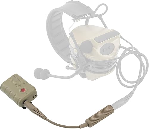 Línea de extensión de auriculares tácticos U174 enchufe PTT con Bluetooth, compatible con teléfono móvil, para auriculares COMTAC, AMP, Sordin, etc.