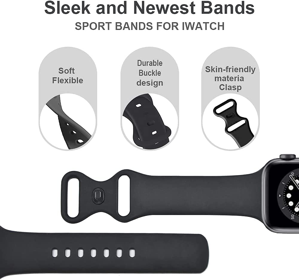 Compatible for Google Pixel Watch Band Blueshaweu New Soft Silicone Sport Replacement Straps 2022 Compatible for Google Pixel Watch (S size - Image 3